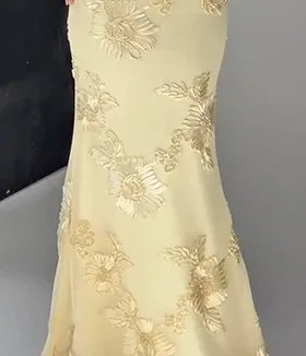 Andy Yellow Floral Printed Maxi Dress