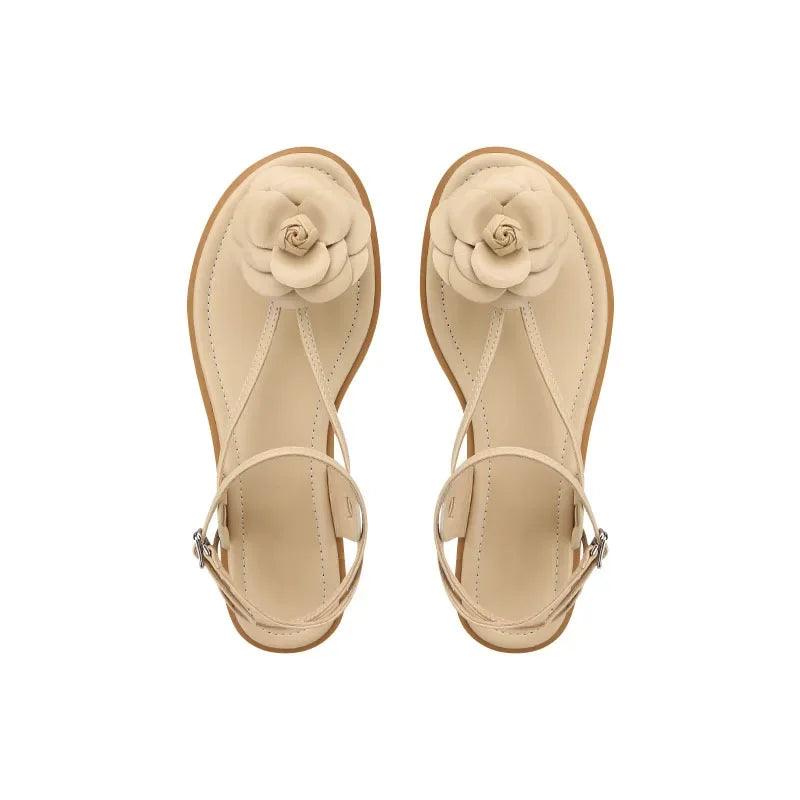 Lola Flower Flat Sandals