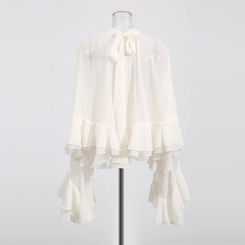Mia Loose Ruffle Blouse