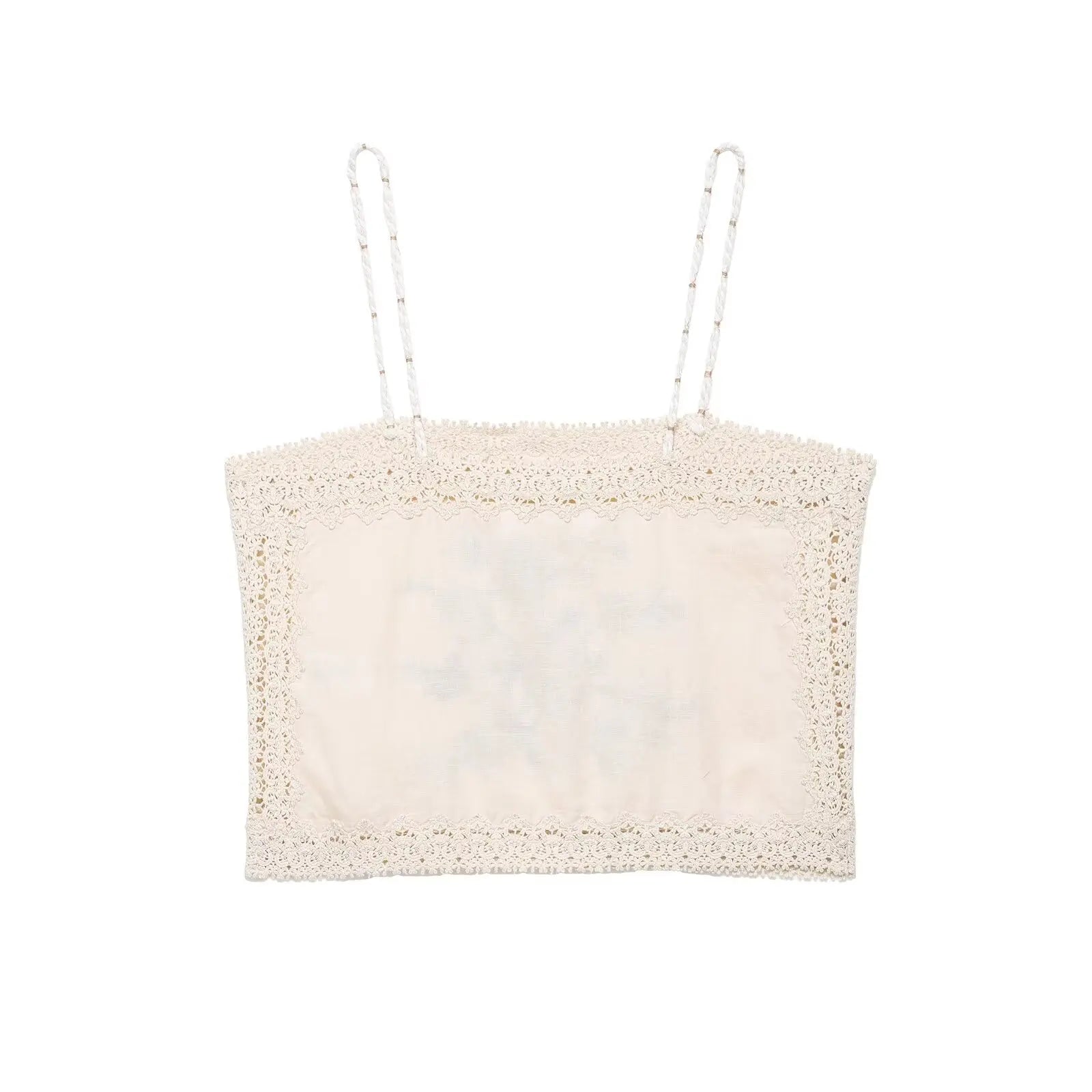Flower Embroidered Lace Camisole Top