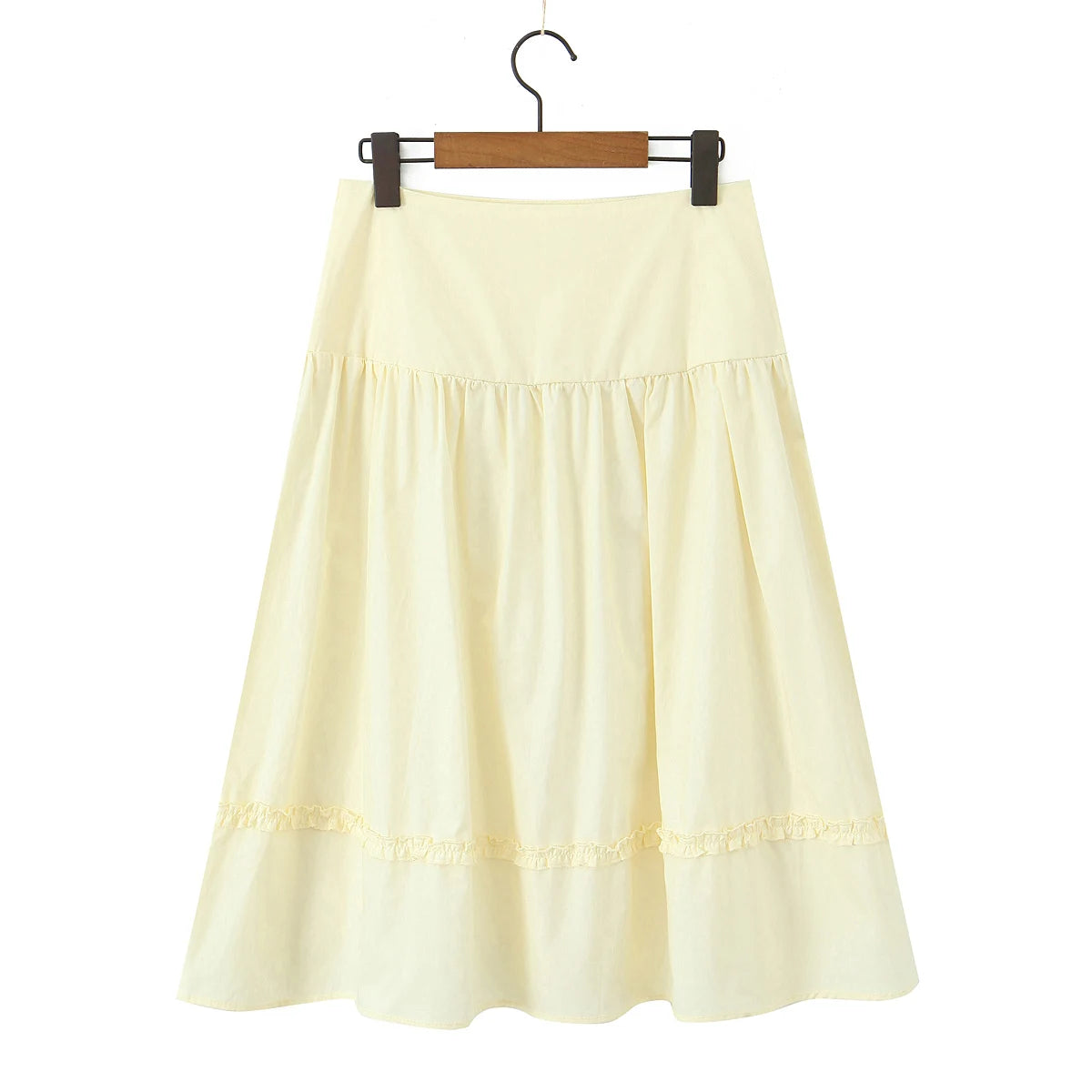 Marissa Low Waist Midi Skirt – white – a-line