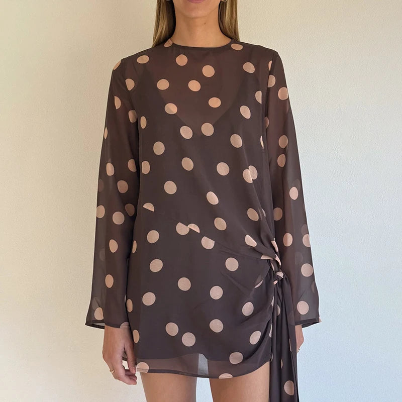 Leyla Polka Dot Mini Dress