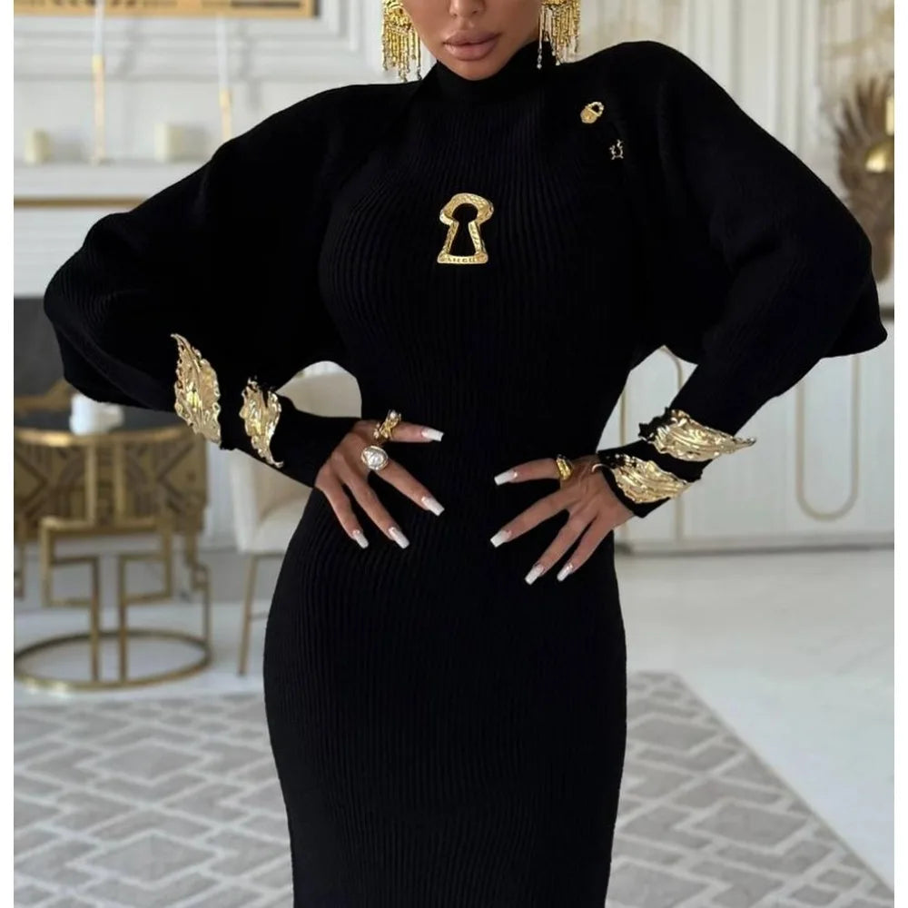 Keyhole Dress with Sweater Set