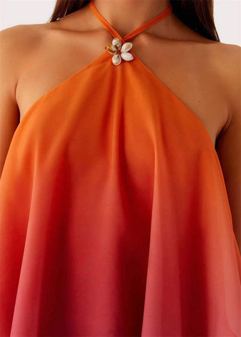 Tara Gradient Backless Dress