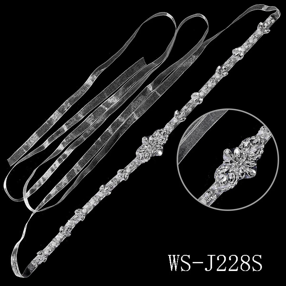 Sash Rhinestone Bridal Belt – silver rhinestone bridal belt