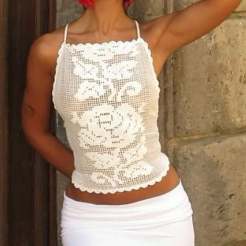 Rose Boho Crochet Top
