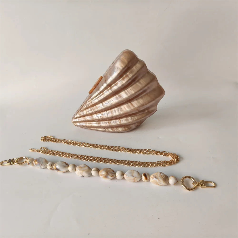 Shell Acrylic Clutch