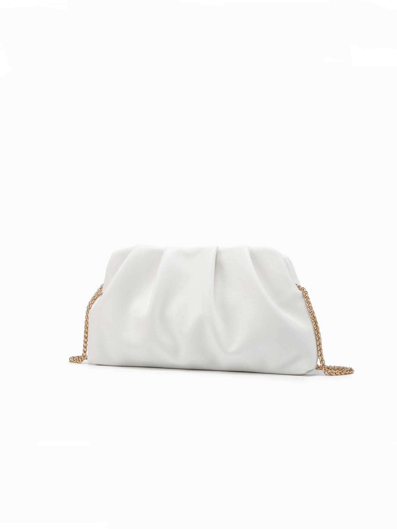 Interior view of Anna chain shoulder bag showing lining and compartments