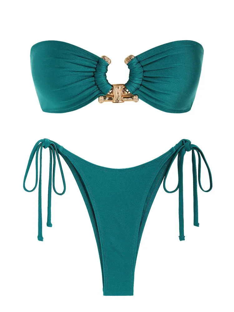 Ring Bandeau String Bikini