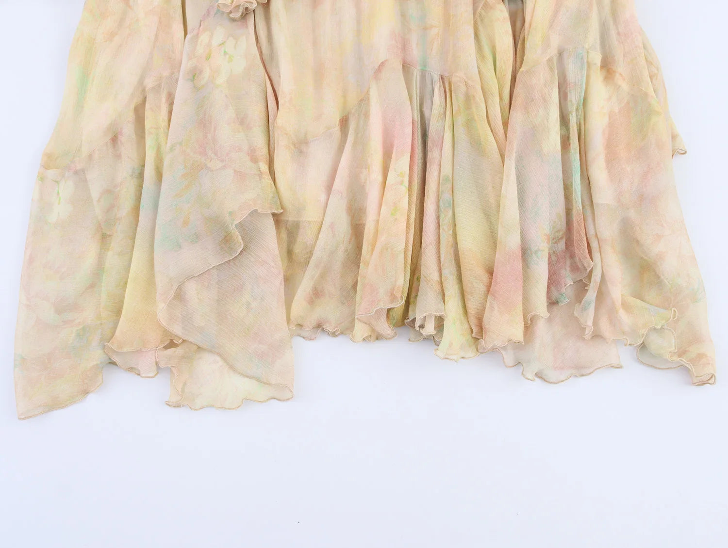 Mireya Bohemian Tiered Skirt – yellow – tiered shape