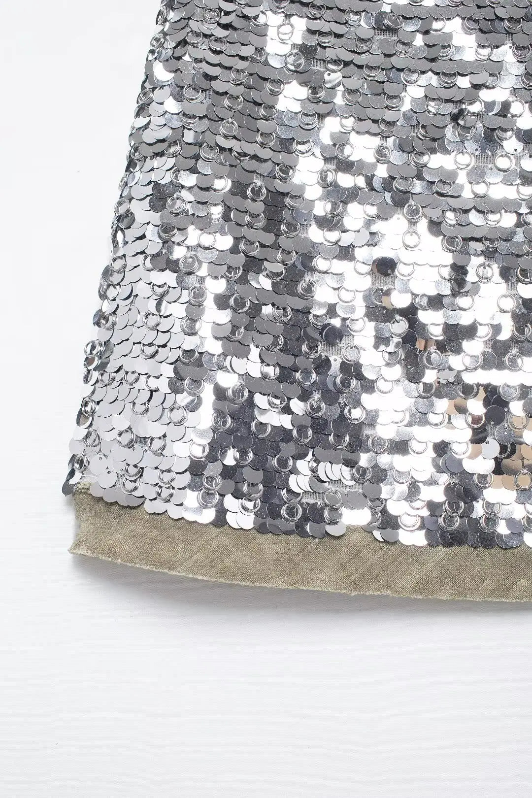 Claire Silver Sequin Skirt