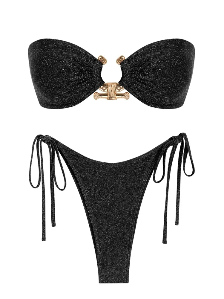 Ring Bandeau String Bikini