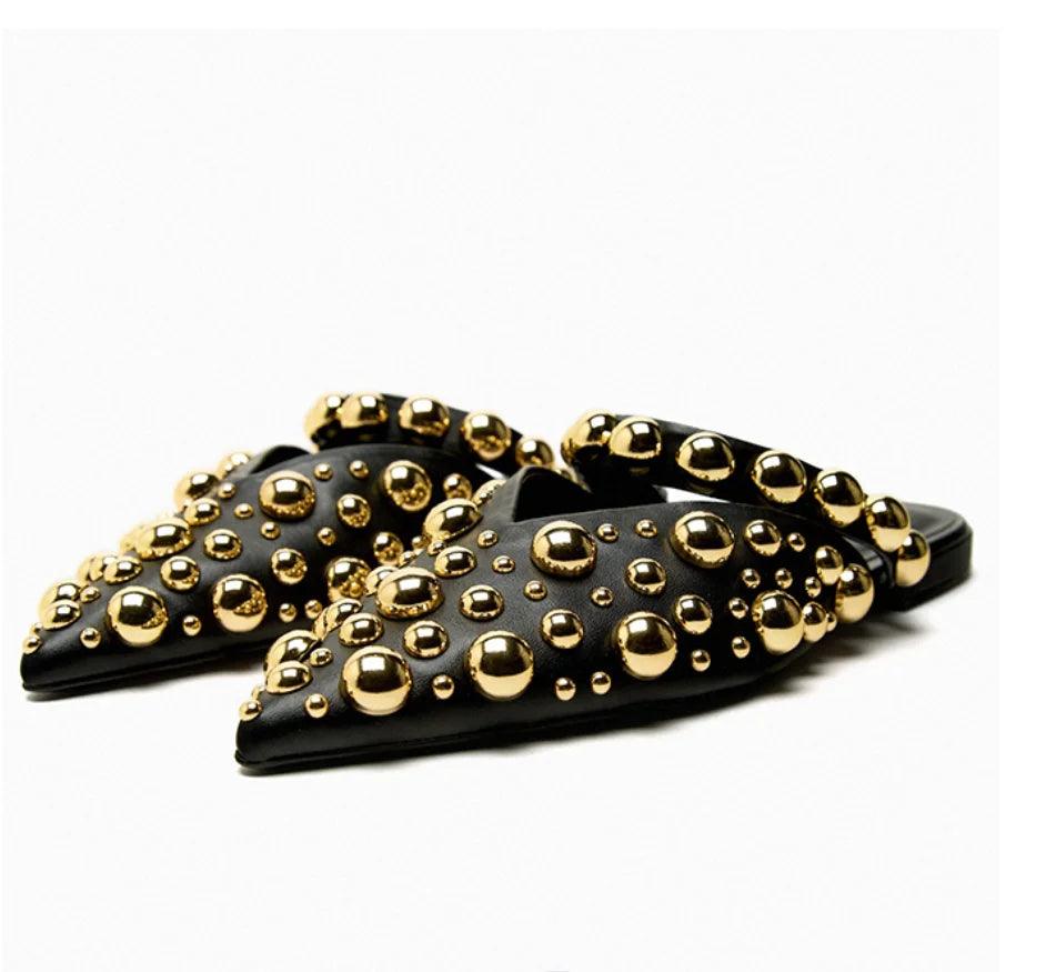 Agatha Punk Studs Mules from The House of CO-KY - Shoes