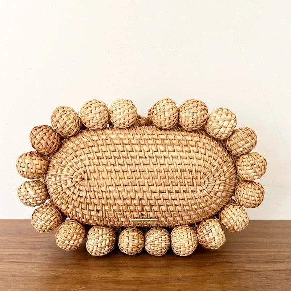 Boho Beaded Rattan Clutch from The House of CO-KY - Handbags