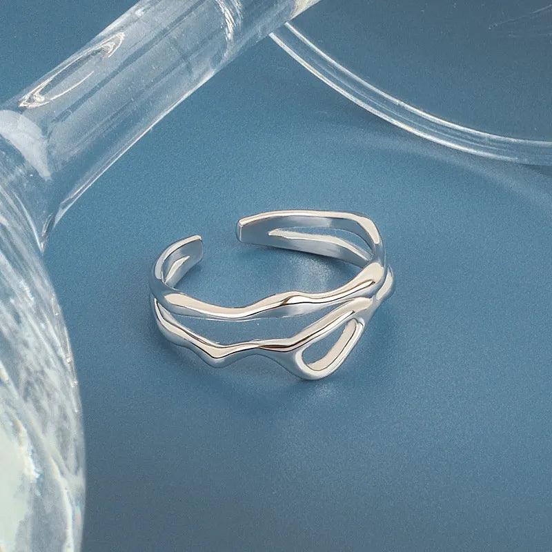 Irregular Double Adjustable Ring from The House of CO-KY - Rings