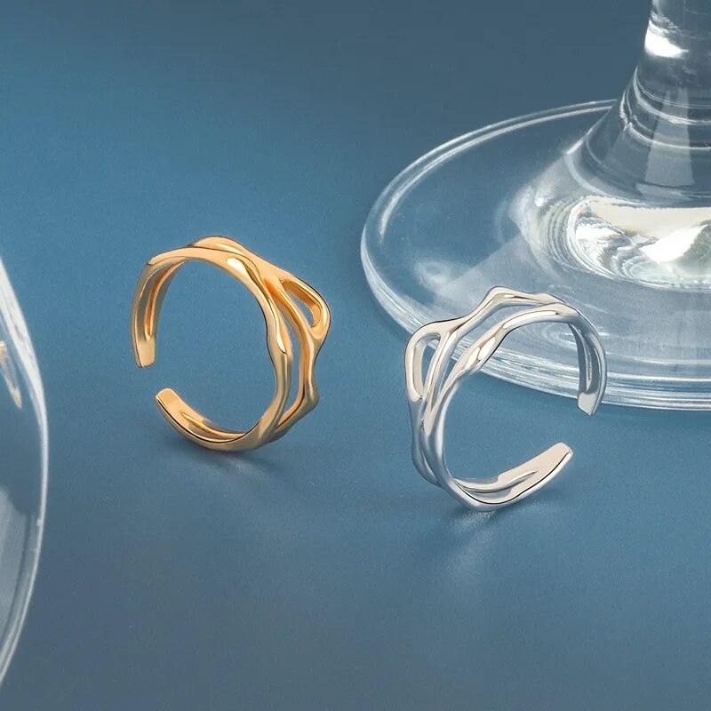 Irregular Double Adjustable Ring from The House of CO-KY - Rings