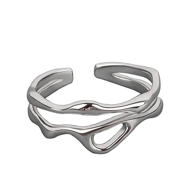 Irregular Double Adjustable Ring from The House of CO-KY - Rings