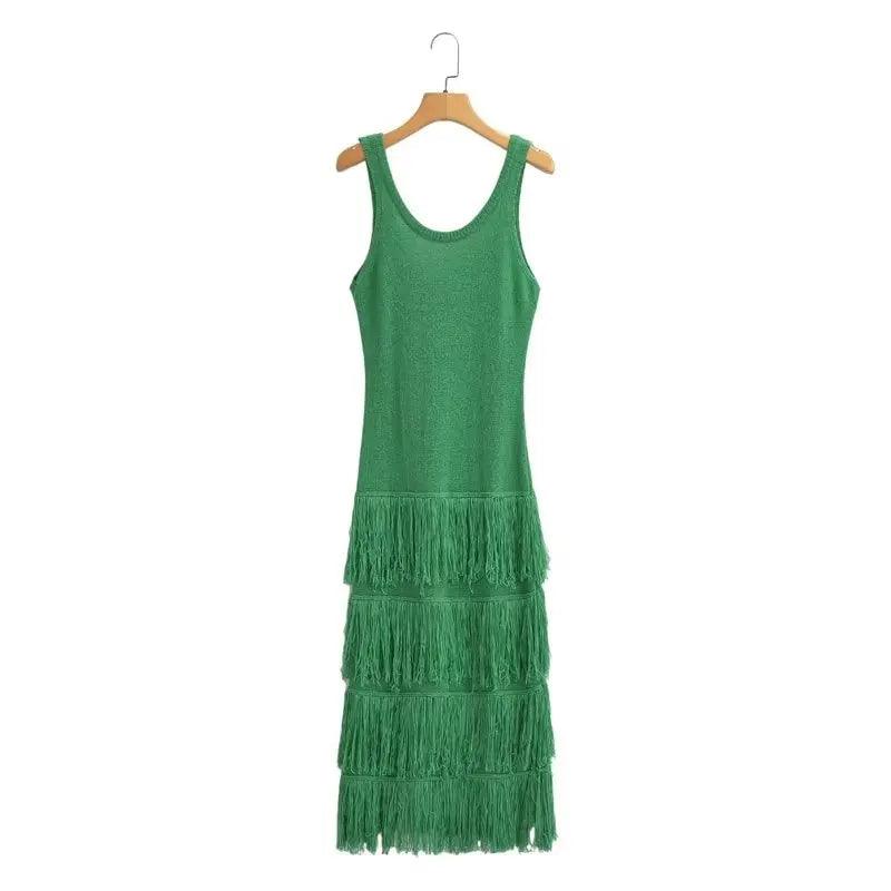 Kate Fringe Detail Knitted Dress from The House of CO-KY - Dresses