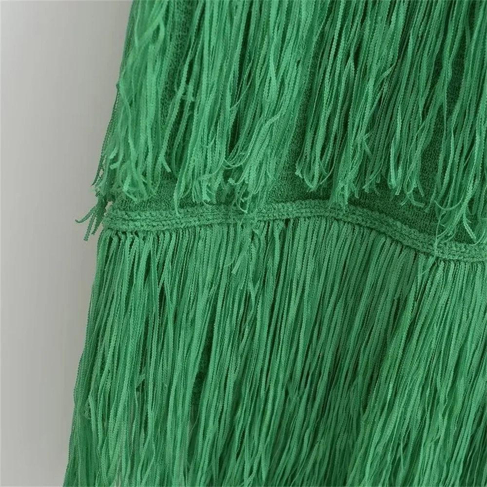 Kate Fringe Detail Knitted Dress from The House of CO-KY - Dresses