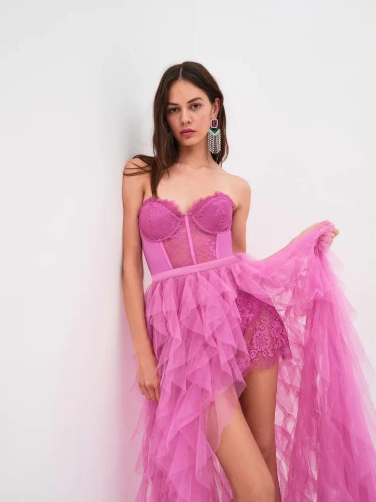 Lauren Lace and Tulle Dress from The House of CO-KY - Dresses