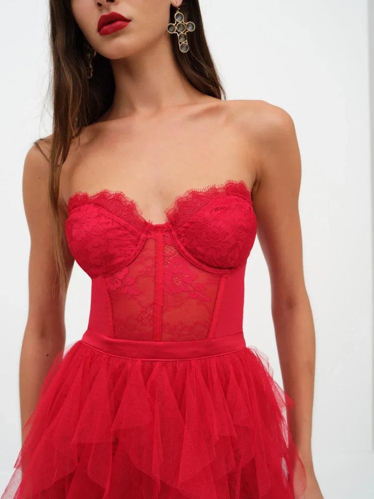Lauren Lace and Tulle Dress from The House of CO-KY - Dresses