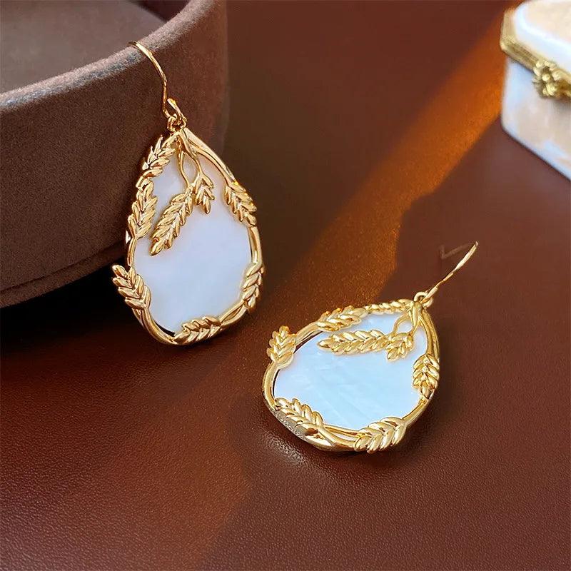 Shell Water Drop Earrings from The House of CO-KY - Earrings