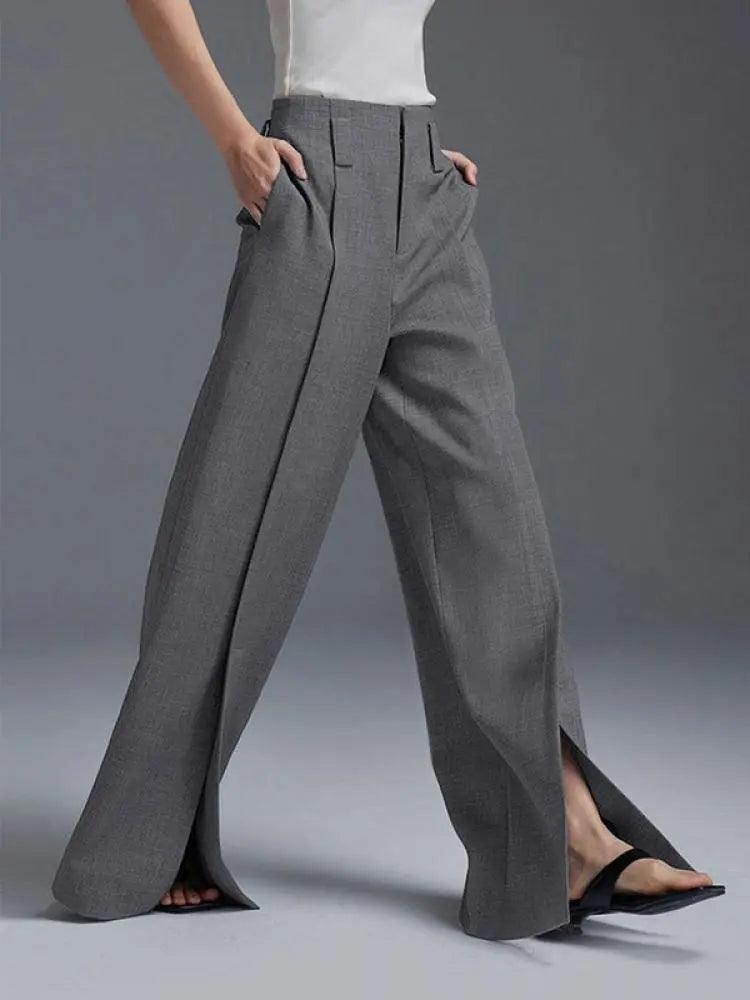 Shirley Wide Leg Split Trousers from The House of CO-KY - Pants