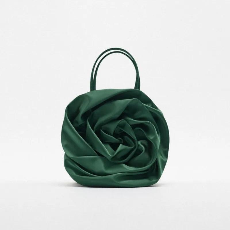 Silk Pleated Flower Handbag from The House of CO-KY - Handbags
