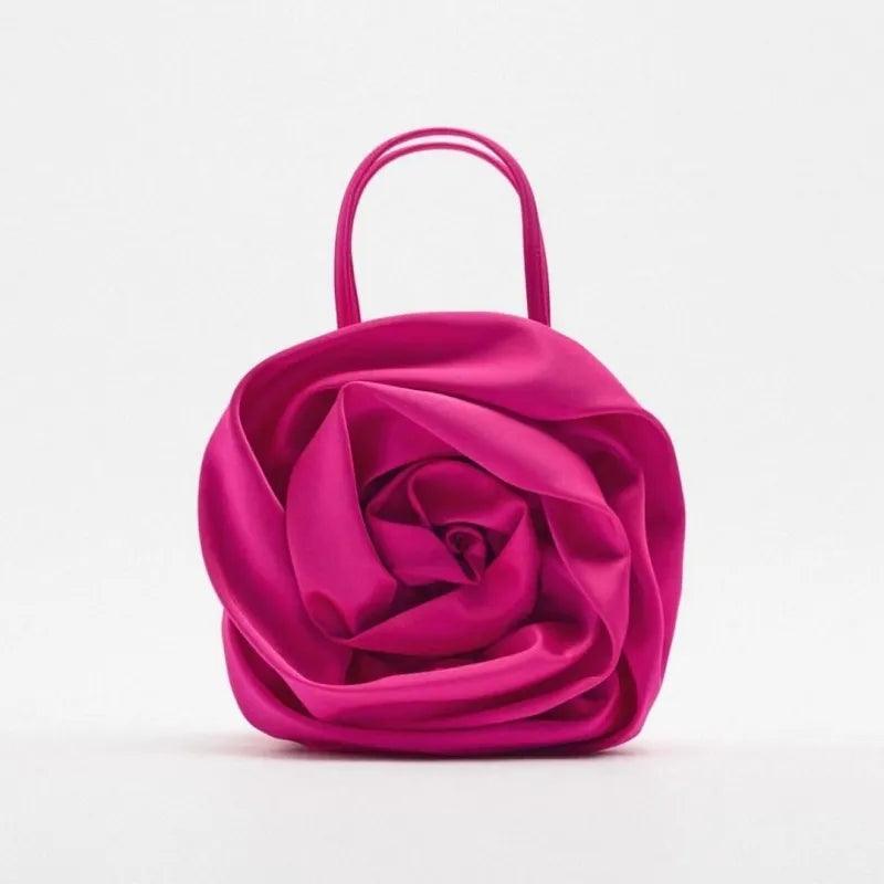 Silk Pleated Flower Handbag from The House of CO-KY - Handbags