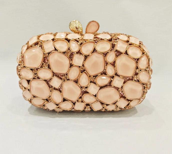 Sophie Stones Evening Clutch - Apricot & Gold from The House of CO-KY - Handbags