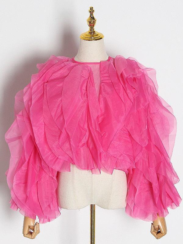 Christine Chiffon Ruffles Blouse from The House of CO-KY - Shirts & Tops