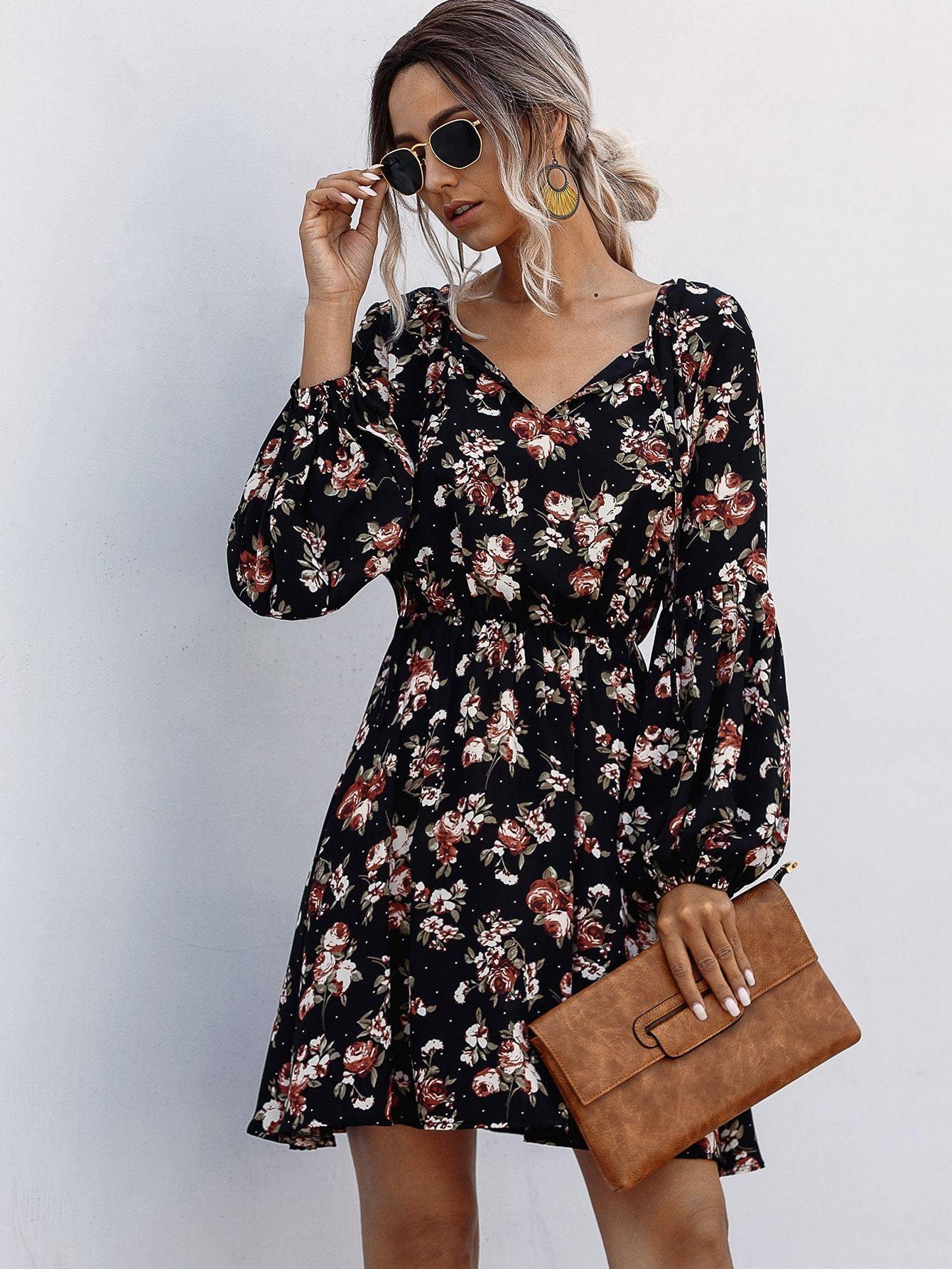 Felicity Floral A-Line Dress from The House of CO-KY - Dresses