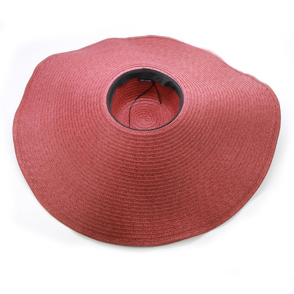 Foldable Oversized Brim Hat – navy – statement style