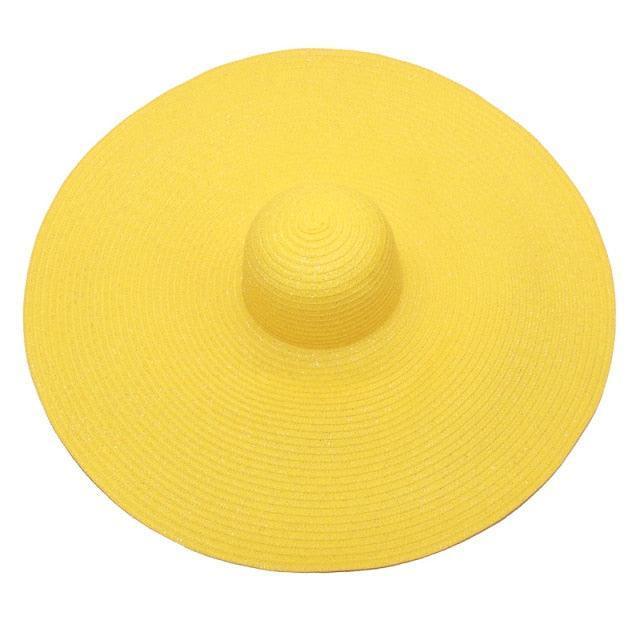 Foldable Oversized Brim Hat – navy – statement style