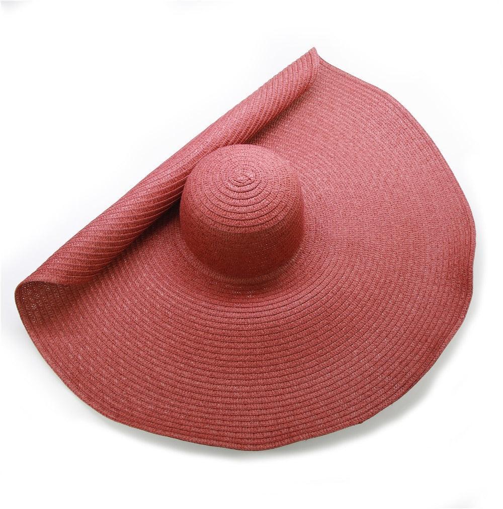 Foldable Oversized Brim Hat – navy – statement style