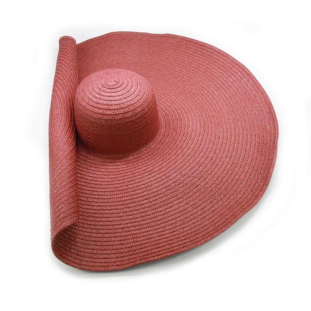 Foldable Oversized Brim Hat – navy – statement style