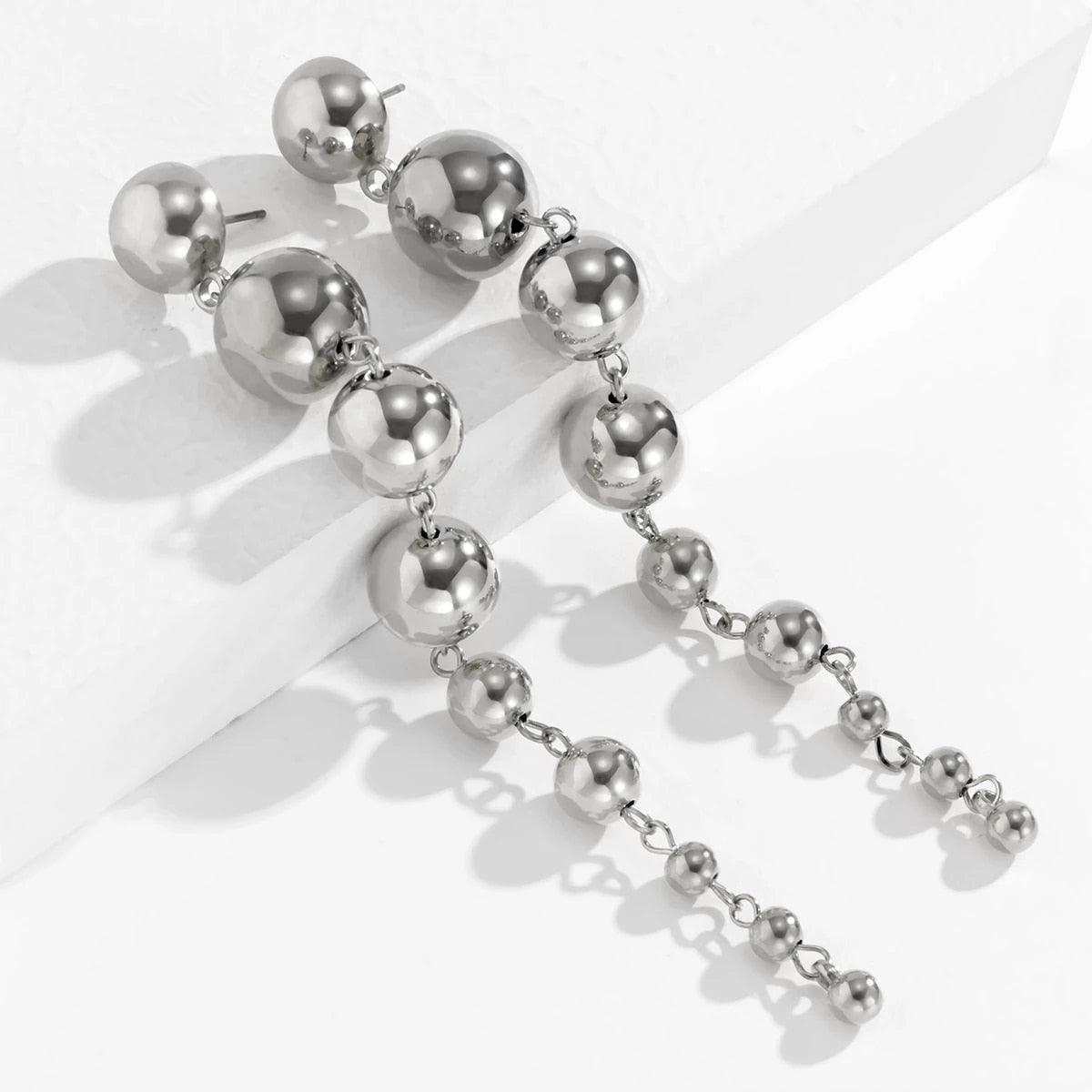 Long Dangle Beads Earrings from The House of CO-KY - Earrings