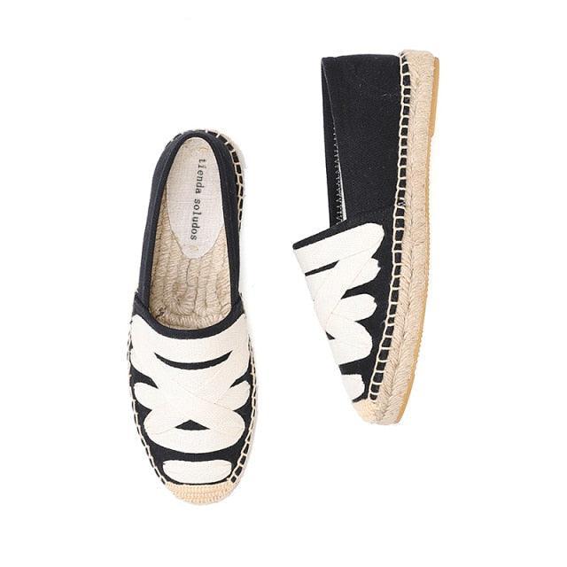 Mary Janes Espadrille Flats - Black from The House of CO-KY - Shoes
