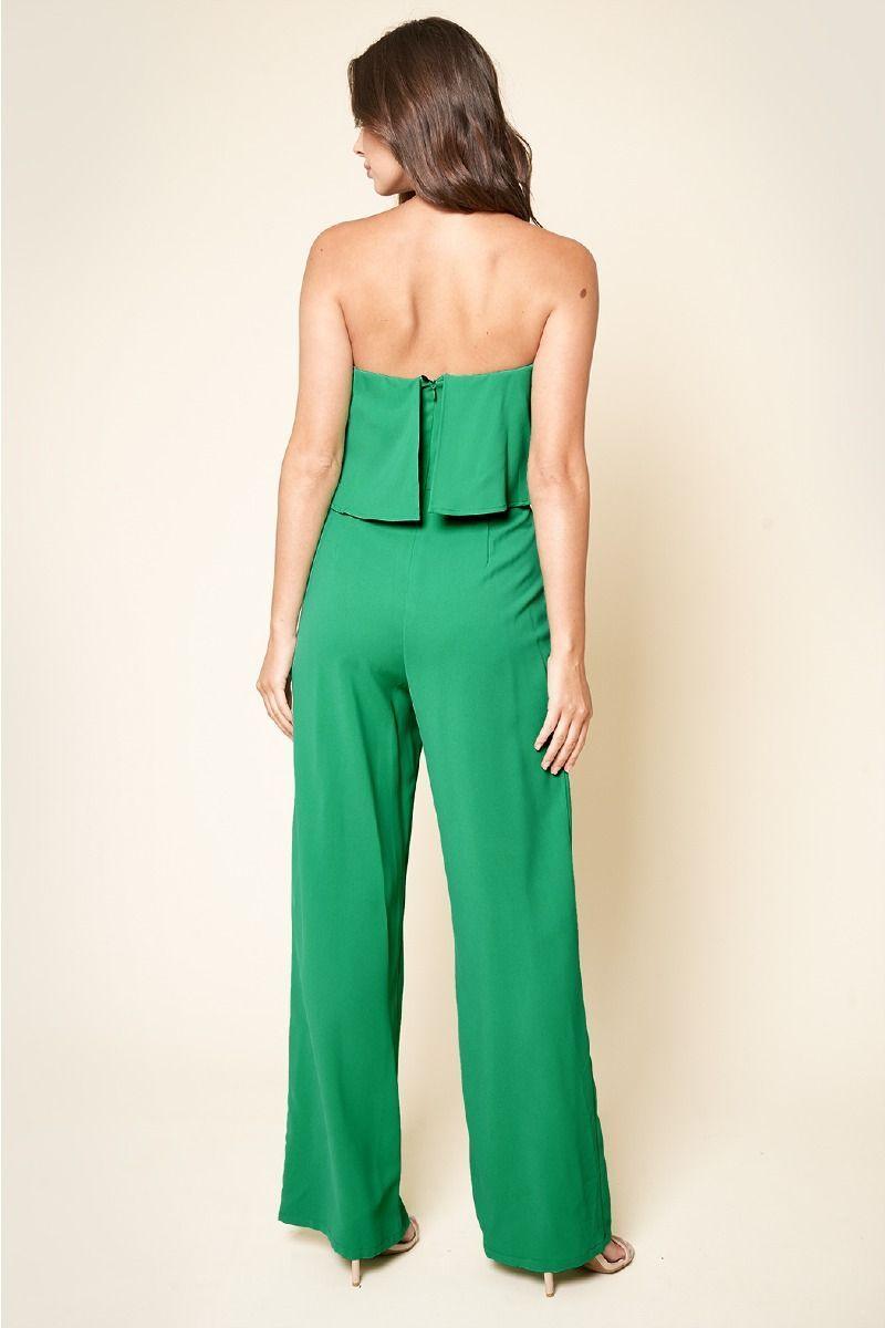 Victoria Green Strapless Jumpsuit from The House of CO-KY - Jumpsuits & Rompers